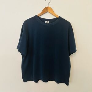 Uniqlo U Navy Deep Blue Basic Crew Neck Tee